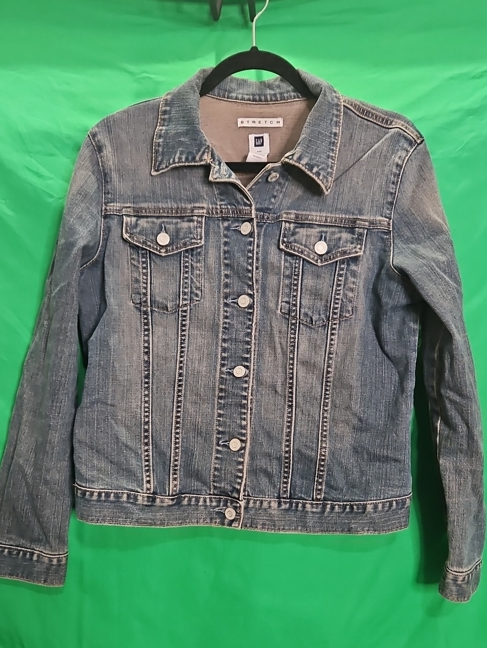 GAP Light Blue Denim Jacket with Button Front